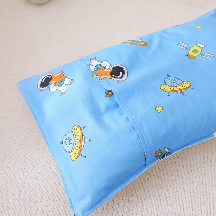 91家纺网 家纺一手货源 找家纺 2025年新款幼儿园全棉被子三件套宝宝入园纯棉六件套被褥午睡被套遨游太空