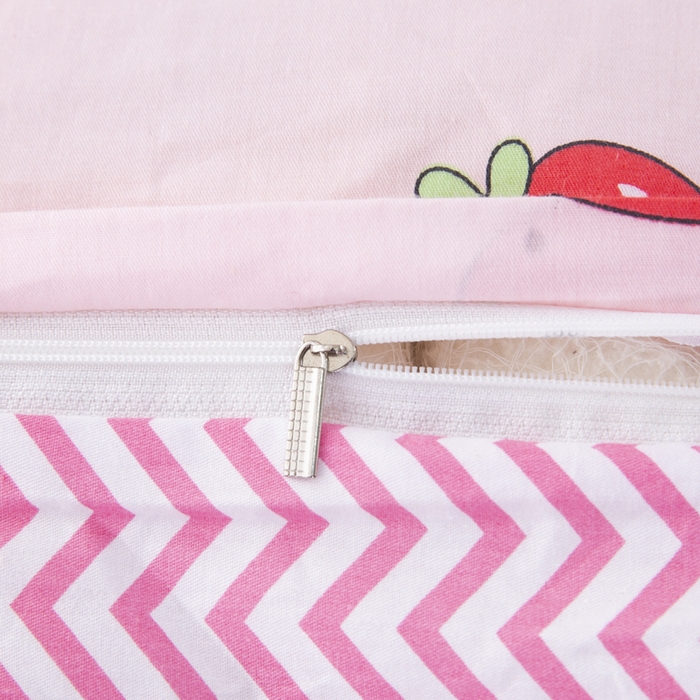 91家纺网 家纺一手货源 找家纺 2025年新款幼儿园全棉被子三件套宝宝入园纯棉六件套被褥午睡被套草莓甜心