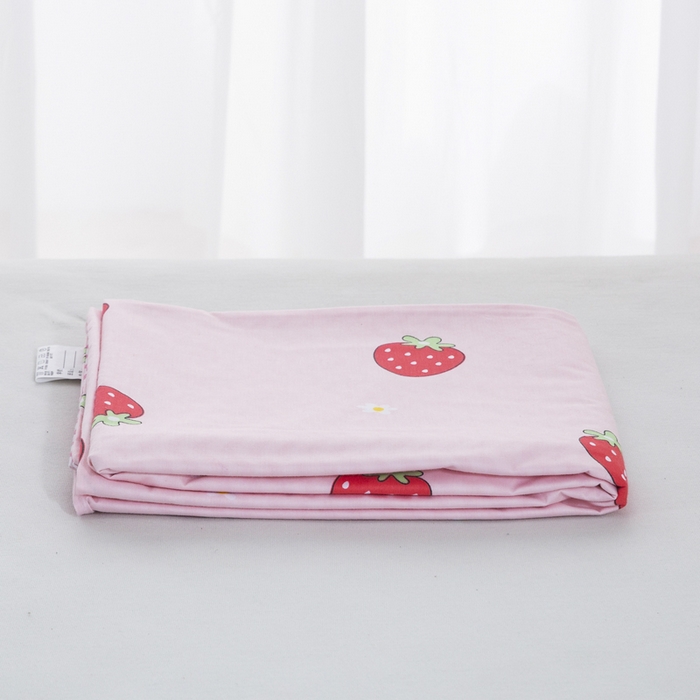 91家纺网 家纺一手货源 找家纺 2025年新款幼儿园全棉被子三件套宝宝入园纯棉六件套被褥午睡被套草莓甜心