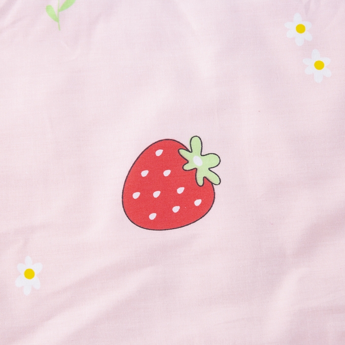 91家纺网 家纺一手货源 找家纺 2025年新款幼儿园全棉被子三件套宝宝入园纯棉六件套被褥午睡被套草莓甜心