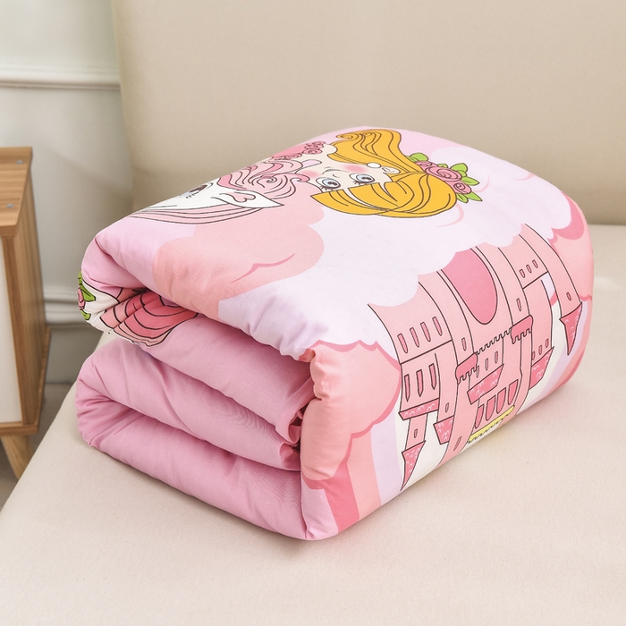 91家纺网 家纺一手货源 找家纺 2025年新款幼儿园全棉被子三件套宝宝入园纯棉六件套被褥午睡被套城堡公主