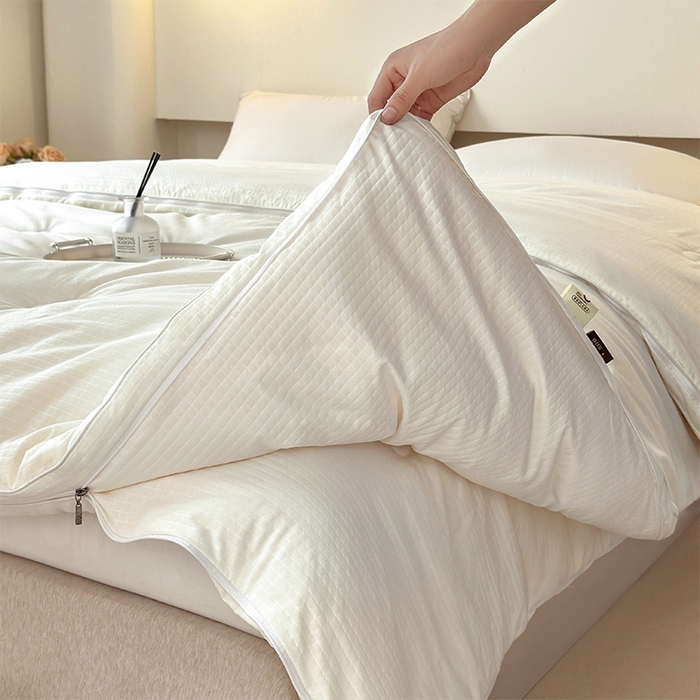 91家纺网 家纺一手货源 找家纺 （总）蓝雀翎 2025新款针织棉华夫格大豆被子母被被子被芯（添加微信要买家秀）