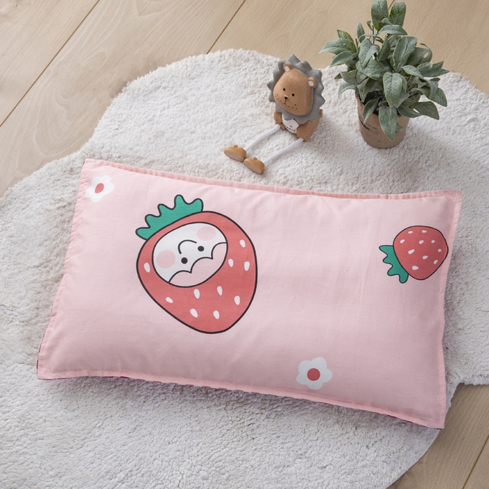 91家纺网 家纺一手货源 找家纺 2025年新款幼儿园全棉被子三件套宝宝入园纯棉六件套被褥午睡被套大草莓