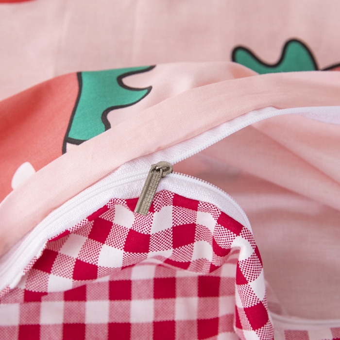 91家纺网 家纺一手货源 找家纺 2025年新款幼儿园全棉被子三件套宝宝入园纯棉六件套被褥午睡被套大草莓