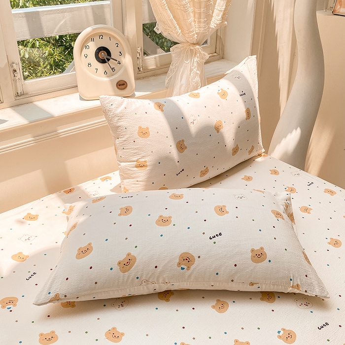 91家纺网 家纺一手货源 找家纺 （总）眠势力 2025新款云感双层纱枕套ins奶油风云感超柔枕头套