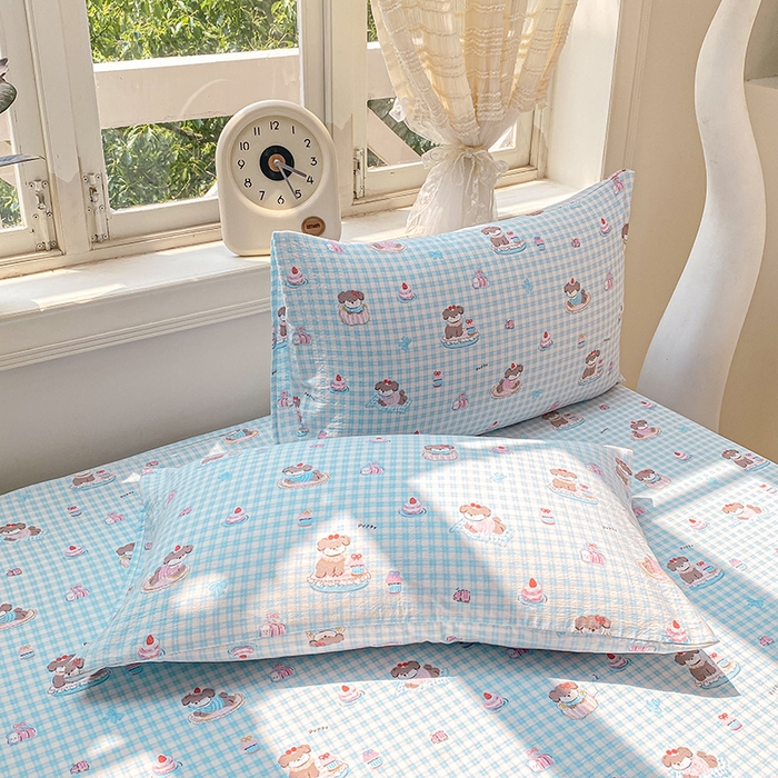 91家纺网 家纺一手货源 找家纺 眠势力 2025新款云感双层纱枕套ins奶油风云感超柔枕头套 淘气狗