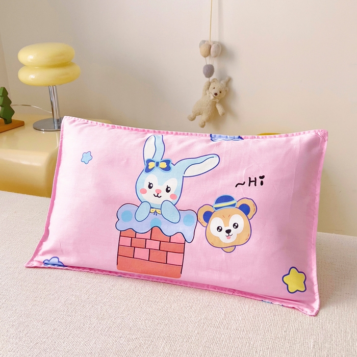 91家纺网 家纺一手货源 找家纺 2025年新款幼儿园全棉被子三件套宝宝入园纯棉六件套被褥午睡被套呆萌小兔