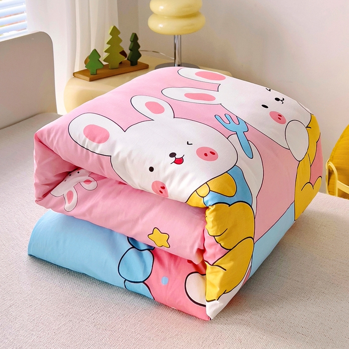 91家纺网 家纺一手货源 找家纺 2025年新款幼儿园全棉被子三件套宝宝入园纯棉六件套被褥午睡被套蛋糕兔子