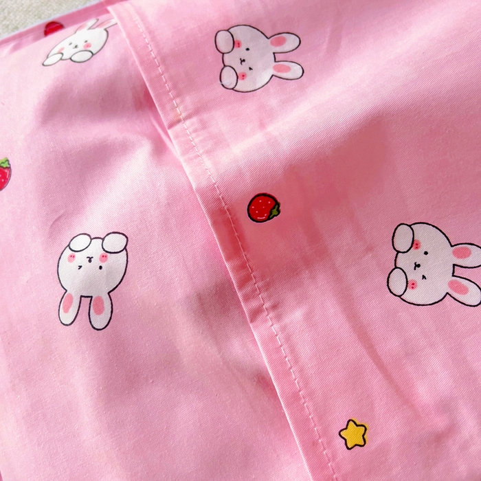 91家纺网 家纺一手货源 找家纺 2025年新款幼儿园全棉被子三件套宝宝入园纯棉六件套被褥午睡被套蛋糕兔子