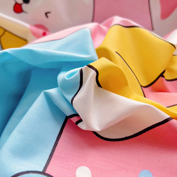 91家纺网 家纺一手货源 找家纺 2025年新款幼儿园全棉被子三件套宝宝入园纯棉六件套被褥午睡被套蛋糕兔子