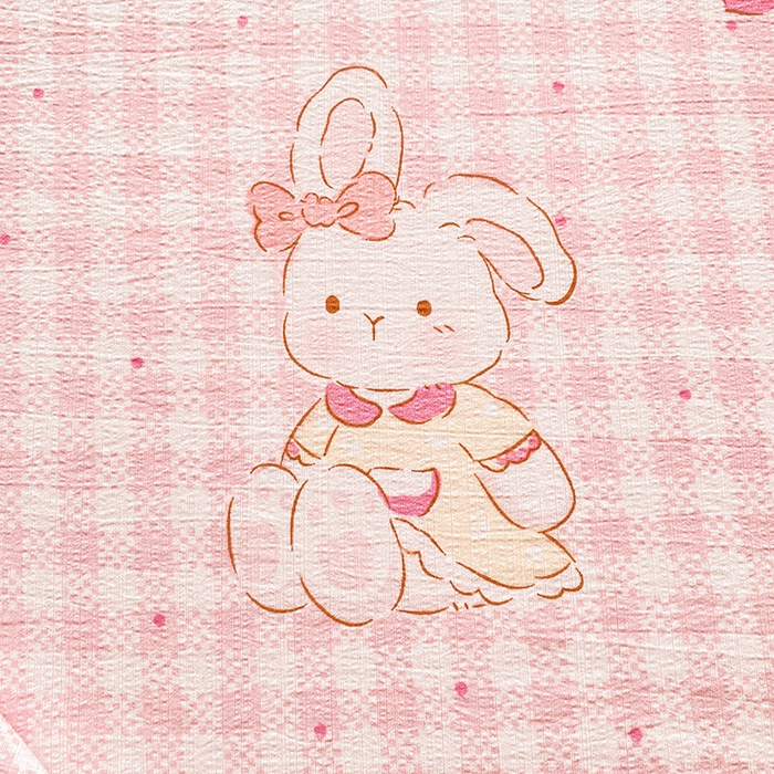 91家纺网 家纺一手货源 找家纺 眠势力 2025新款云感双层纱枕套ins奶油风云感超柔枕头套 乖乖兔