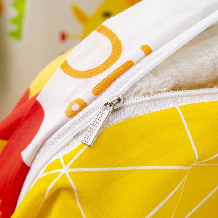 91家纺网 家纺一手货源 找家纺 2025年新款幼儿园全棉被子三件套宝宝入园纯棉六件套被褥午睡被套动物乐园