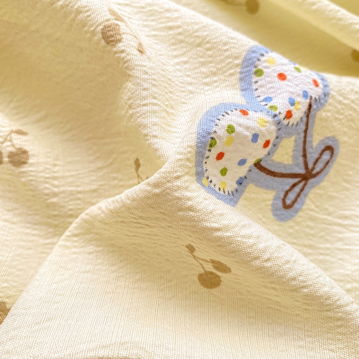 91家纺网 家纺一手货源 找家纺 眠势力 2025新款云感双层纱枕套ins奶油风云感超柔枕头套 樱桃丸子