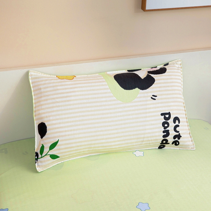 91家纺网 家纺一手货源 找家纺 2025年新款幼儿园全棉被子三件套宝宝入园纯棉六件套被褥午睡被套格子熊猫