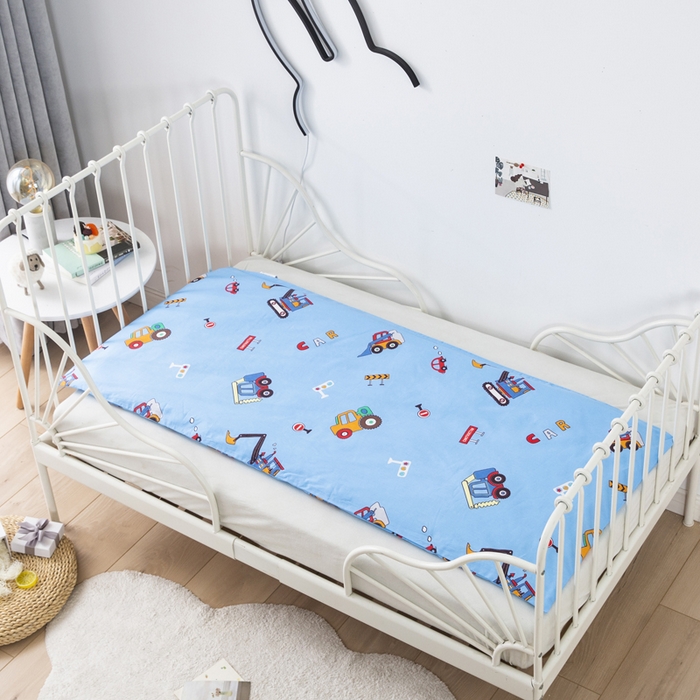 91家纺网 家纺一手货源 找家纺 2025年新款幼儿园全棉被子三件套宝宝入园纯棉六件套被褥午睡被套工程车