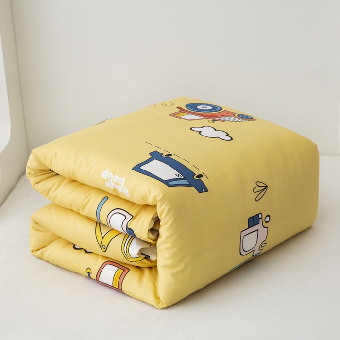 91家纺网 家纺一手货源 找家纺 2025年新款幼儿园全棉被子三件套宝宝入园纯棉六件套被褥午睡被套工程小分队