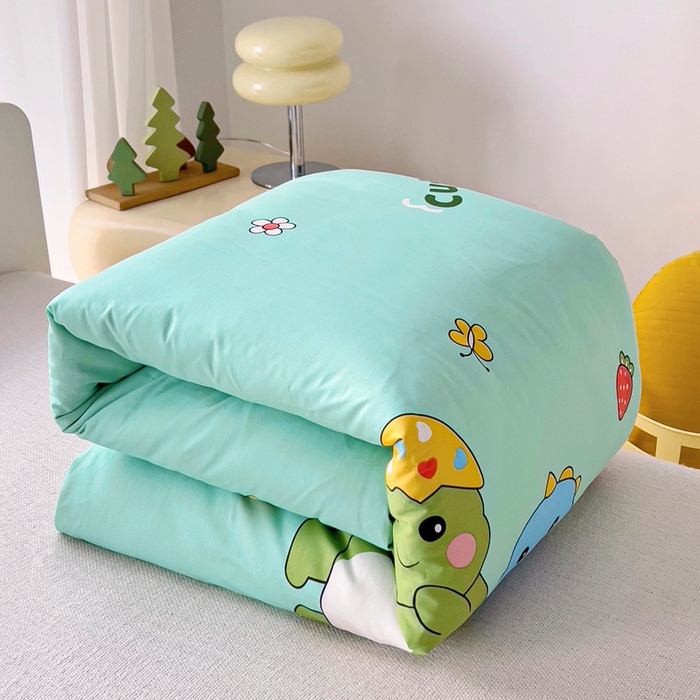 91家纺网 家纺一手货源 找家纺 2025年新款幼儿园全棉被子三件套宝宝入园纯棉六件套被褥午睡被套恐龙宝贝