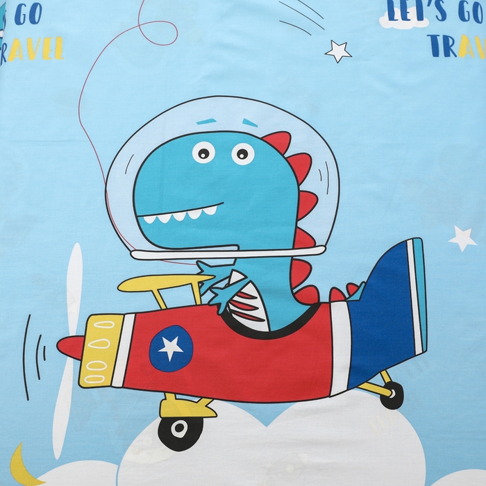 91家纺网 家纺一手货源 找家纺 2025年新款幼儿园全棉被子三件套宝宝入园纯棉六件套被褥午睡被套恐龙飞船