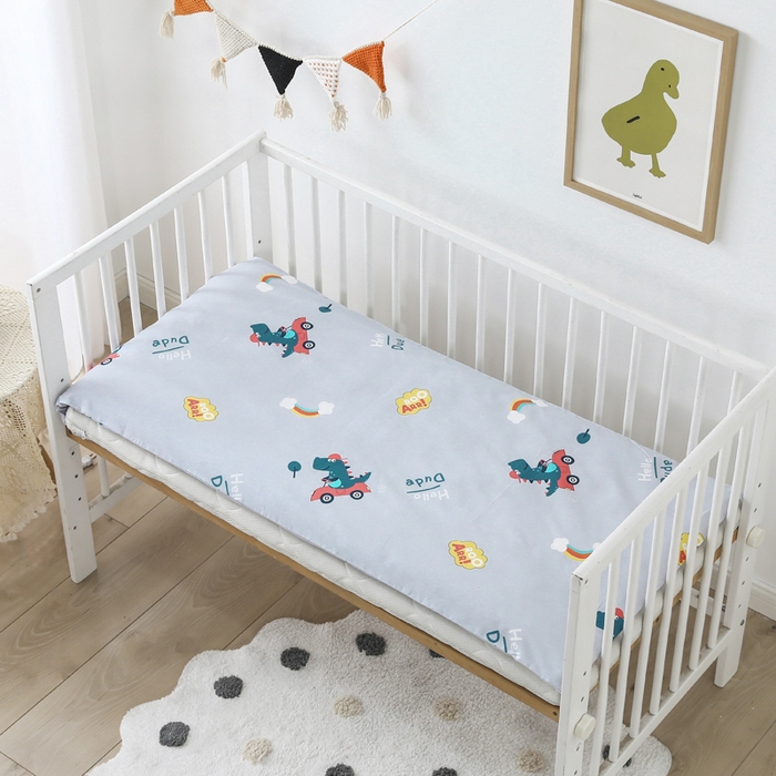 91家纺网 家纺一手货源 找家纺 2025年新款幼儿园全棉被子三件套宝宝入园纯棉六件套被褥午睡被套恐龙开车