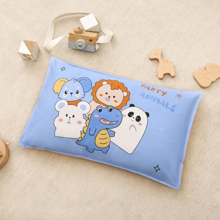 91家纺网 家纺一手货源 找家纺 2025年新款幼儿园全棉被子三件套宝宝入园纯棉六件套被褥午睡被套恐龙派对-蓝