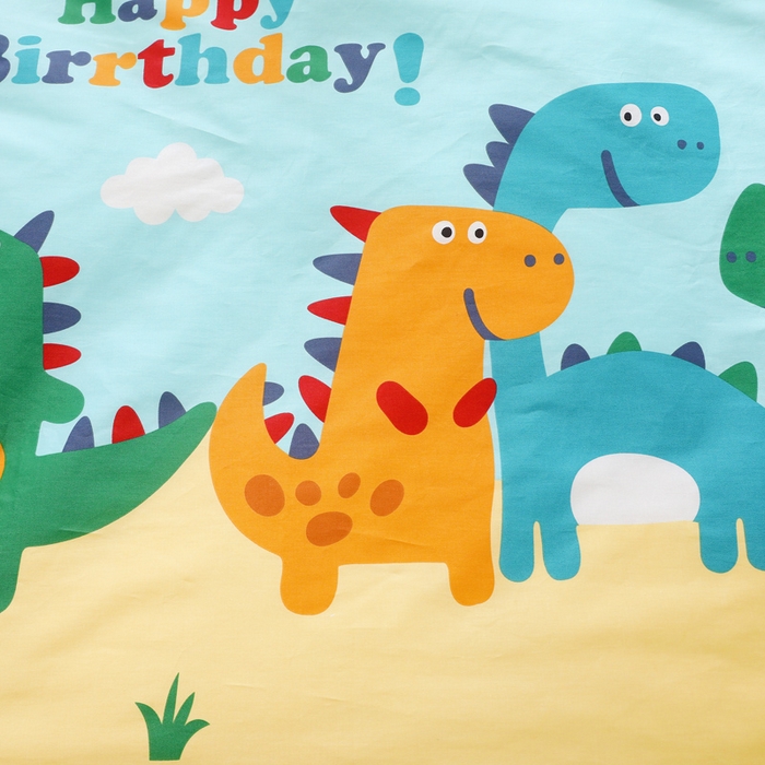 91家纺网 家纺一手货源 找家纺 2025年新款幼儿园全棉被子三件套宝宝入园纯棉六件套被褥午睡被套恐龙世界