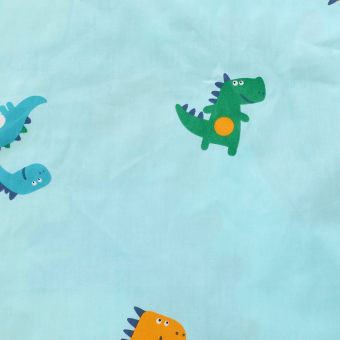 91家纺网 家纺一手货源 找家纺 2025年新款幼儿园全棉被子三件套宝宝入园纯棉六件套被褥午睡被套恐龙世界