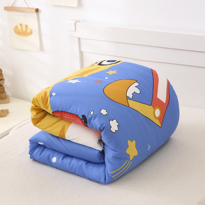 91家纺网 家纺一手货源 找家纺 2025年新款幼儿园全棉被子三件套宝宝入园纯棉六件套被褥午睡被套恐龙挖机