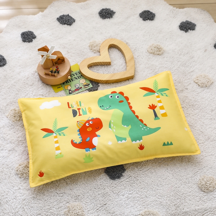 91家纺网 家纺一手货源 找家纺 2025年新款幼儿园全棉被子三件套宝宝入园纯棉六件套被褥午睡被套恐龙兄弟-黄