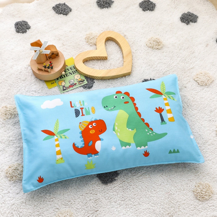 91家纺网 家纺一手货源 找家纺 2025年新款幼儿园全棉被子三件套宝宝入园纯棉六件套被褥午睡被套恐龙兄弟-蓝