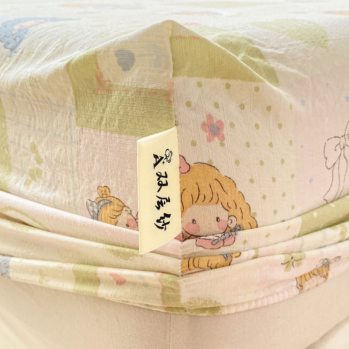 91家纺网 家纺一手货源 找家纺 眠势力 2025新款云感双层纱四件套床单款床笠款ins奶油风云感超柔 小公举