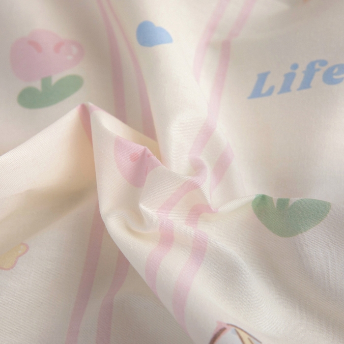 91家纺网 家纺一手货源 找家纺 2025年新款幼儿园全棉被子三件套宝宝入园纯棉六件套被褥午睡被套邻家女孩