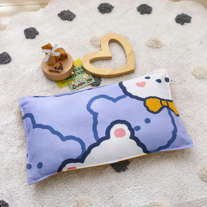 91家纺网 家纺一手货源 找家纺 2025年新款幼儿园全棉被子三件套宝宝入园纯棉六件套被褥午睡被套领结熊