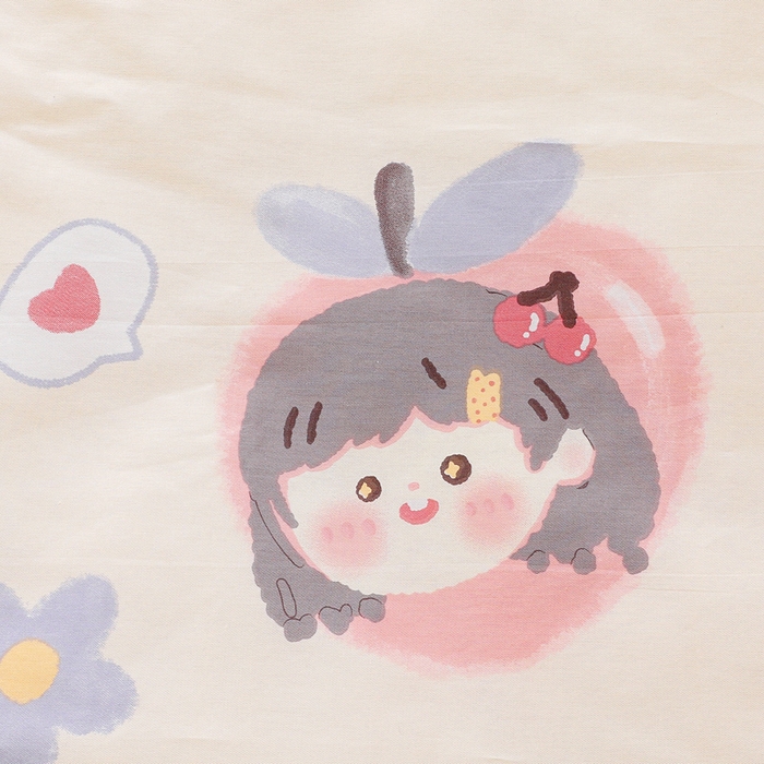 91家纺网 家纺一手货源 找家纺 2025年新款幼儿园全棉被子三件套宝宝入园纯棉六件套被褥午睡被套蜜桃女孩