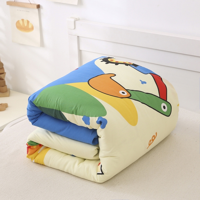 91家纺网 家纺一手货源 找家纺 2025年新款幼儿园全棉被子三件套宝宝入园纯棉六件套被褥午睡被套狮子挖机