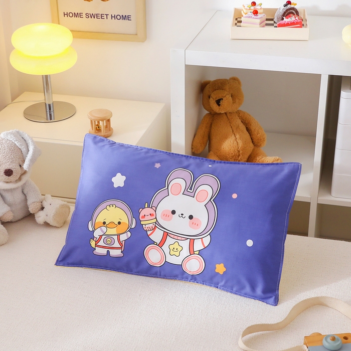 91家纺网 家纺一手货源 找家纺 2025年新款幼儿园全棉被子三件套宝宝入园纯棉六件套被褥午睡被套太空兔