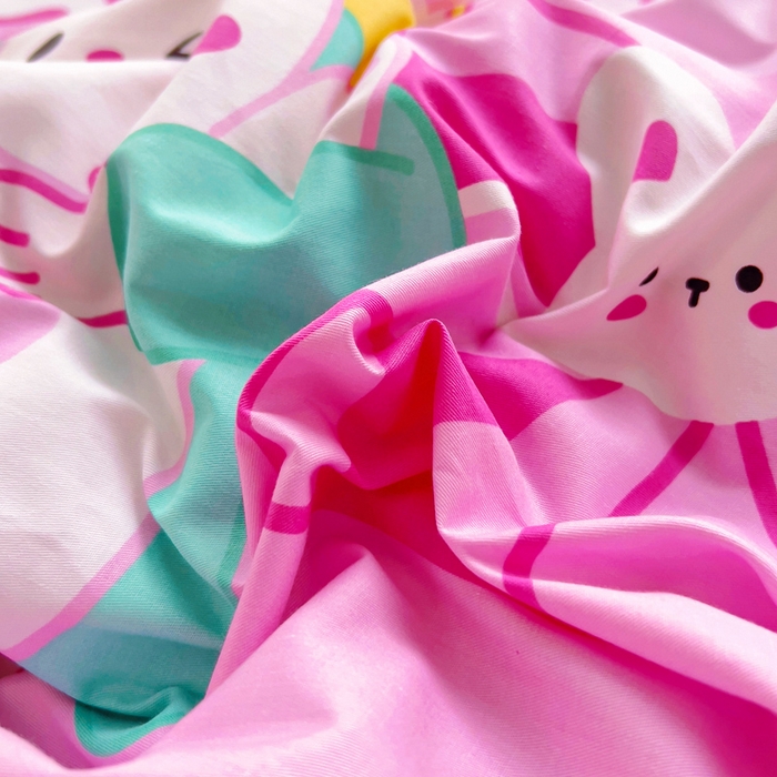 91家纺网 家纺一手货源 找家纺 2025年新款幼儿园全棉被子三件套宝宝入园纯棉六件套被褥午睡被套甜心女孩