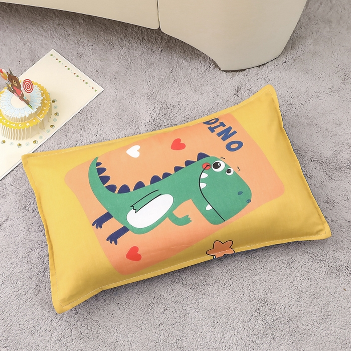 91家纺网 家纺一手货源 找家纺 2025年新款幼儿园全棉被子三件套宝宝入园纯棉六件套被褥午睡被套涂鸦恐龙-黄