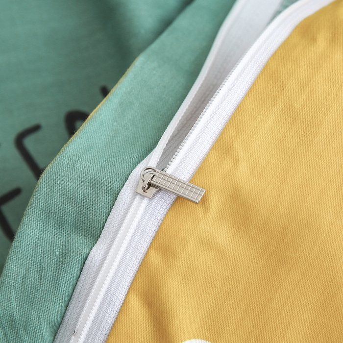 91家纺网 家纺一手货源 找家纺 2025年新款幼儿园全棉被子三件套宝宝入园纯棉六件套被褥午睡被套涂鸦恐龙-绿