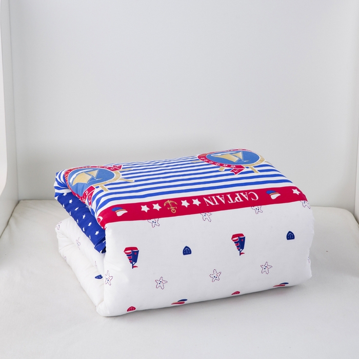 91家纺网 家纺一手货源 找家纺 2025年新款幼儿园全棉被子三件套宝宝入园纯棉六件套被褥午睡被套小帆船