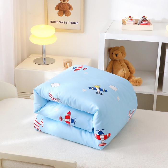 91家纺网 家纺一手货源 找家纺 2025年新款幼儿园全棉被子三件套宝宝入园纯棉六件套被褥午睡被套小飞机