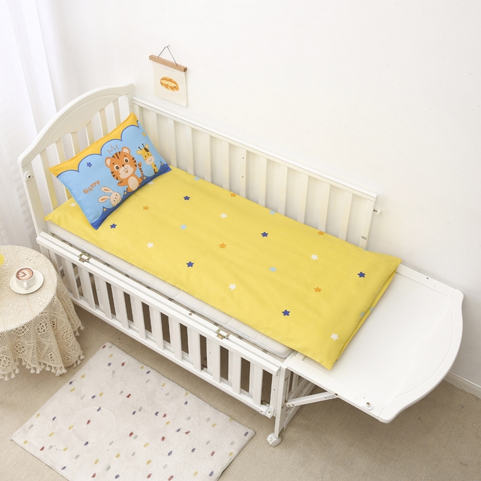 91家纺网 家纺一手货源 找家纺 2025年新款幼儿园全棉被子三件套宝宝入园纯棉六件套被褥午睡被套小虎朋友