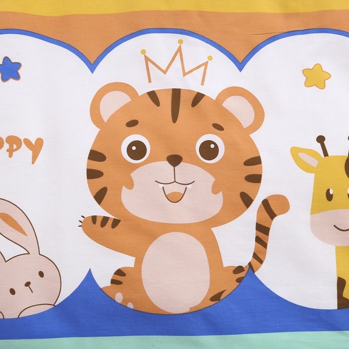 91家纺网 家纺一手货源 找家纺 2025年新款幼儿园全棉被子三件套宝宝入园纯棉六件套被褥午睡被套小虎朋友