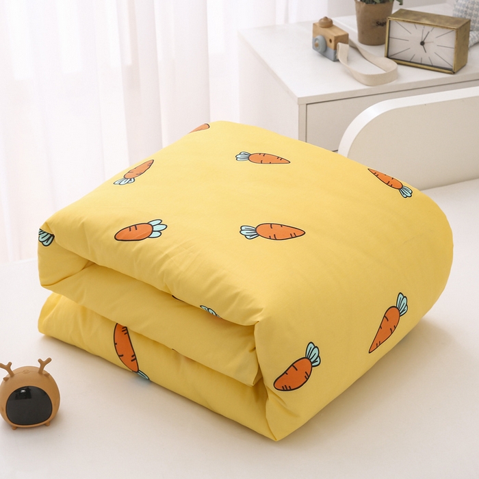 91家纺网 家纺一手货源 找家纺 2025年新款幼儿园全棉被子三件套宝宝入园纯棉六件套被褥午睡被套小萝卜