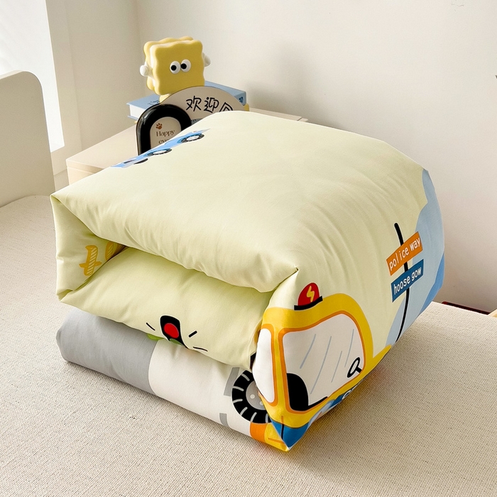 91家纺网 家纺一手货源 找家纺 2025年新款幼儿园全棉被子三件套宝宝入园纯棉六件套被褥午睡被套小面包车