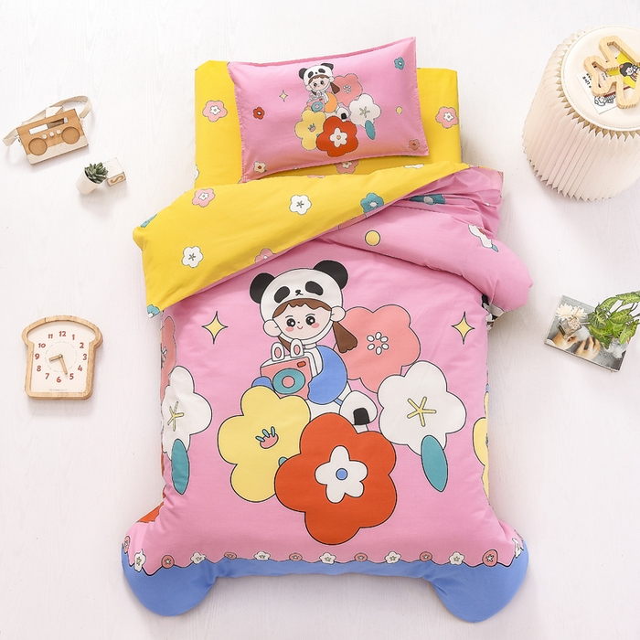 2025年新款幼儿园全棉被子三件套宝宝入园纯棉六件套被褥午睡被套小女孩