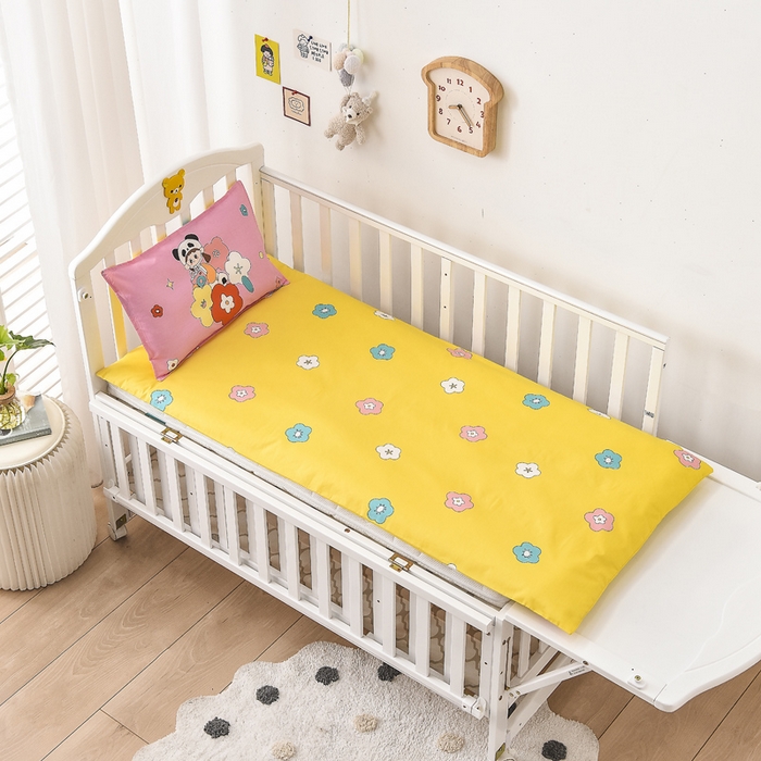 91家纺网 家纺一手货源 找家纺 2025年新款幼儿园全棉被子三件套宝宝入园纯棉六件套被褥午睡被套小女孩