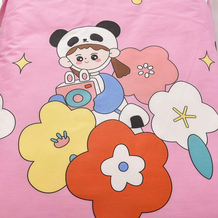 91家纺网 家纺一手货源 找家纺 2025年新款幼儿园全棉被子三件套宝宝入园纯棉六件套被褥午睡被套小女孩