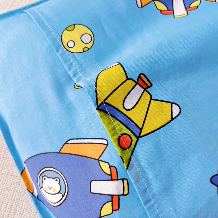 91家纺网 家纺一手货源 找家纺 2025年新款幼儿园全棉被子三件套宝宝入园纯棉六件套被褥午睡被套星际之旅