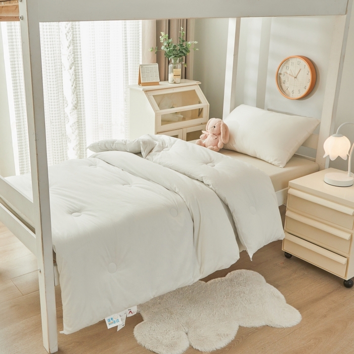 91家纺网 家纺一手货源 找家纺 （总）爱彼家纺 2025年新品超柔棉学生三件套被芯上下铺被子春秋被被子被芯