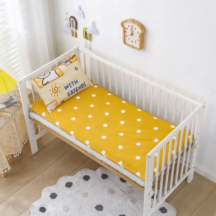 91家纺网 家纺一手货源 找家纺 2025年新款幼儿园全棉被子三件套宝宝入园纯棉六件套被褥午睡被套星空宝贝